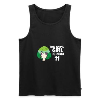 Dieses Anime Mädchen ist jetzt 11 Jahre alt Anime - Männer Premium Bio Tank Top - Schwarz - Vorne - Michal (187cm)