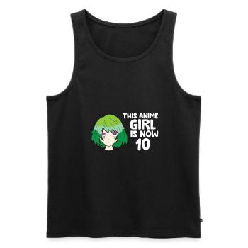 Dieses Anime Mädchen ist jetzt 10 Jahre alt Anime - Männer Premium Bio Tank Top - Schwarz - Vorne - Michal (187cm)