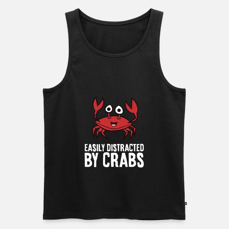 Krabbe lässt sich leicht von Krabben ablenken - Männer Premium Bio Tank Top - Schwarz