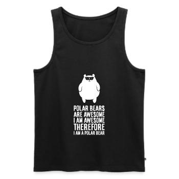 Eisbären sind fantastisch. Ich bin fantastisch - Männer Premium Bio Tank Top - Schwarz - Vorne - AI Model Male 178 light (178cm)