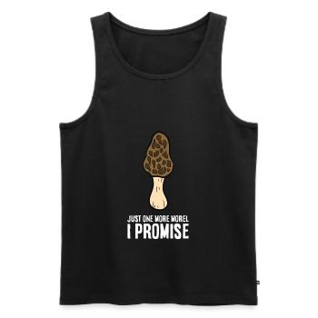 Morchelpilz-Pflücker Nur noch ein Morchelpilz, - Männer Premium Bio Tank Top - Schwarz - Vorne - AI Model Male 178 light (178cm)