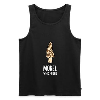 Morchelflüsterer Sammler Mykologe Morchelpilz - Männer Premium Bio Tank Top - Schwarz - Vorne - AI Model Male 178 light (178cm)