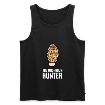 Morchelpilze Sammeln Mykologe Der Pilzjäger - Männer Premium Bio Tank Top - Schwarz - Vorne - Michal (187cm)