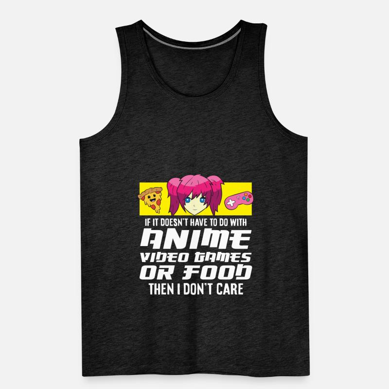 Animes Videospiele oder Lebensmittel Otaku Gamer Männer Premium Bio Tank Top