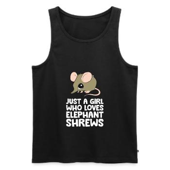 Just a Girl Who Loves Elephant Shrews - Men's Premium Organic Tank Top - black - Front - AI Model Male 178 light (178cm)