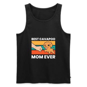 Cavapoo Dog Mama Cavoodle Best Cavapoo Mom Ever - Men's Premium Organic Tank Top - black - Front - AI Model Male 178 light (178cm)