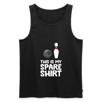 Drôle de bowling Ceci est mon remplaçant - Débardeur bio Premium Homme - noir - Devant - Michal (187cm)