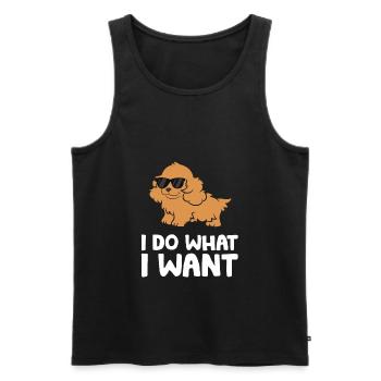 Cocker Spaniel Dog Pet Cocker Spaniel I Do What I - Men's Premium Organic Tank Top - black - Front - Michal (187cm)