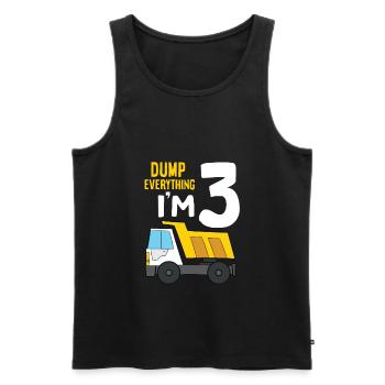Dump Everything I'm 3 Birthday Construction 3rd - Männer Premium Bio Tank Top - Schwarz - Vorne - Michal (187cm)
