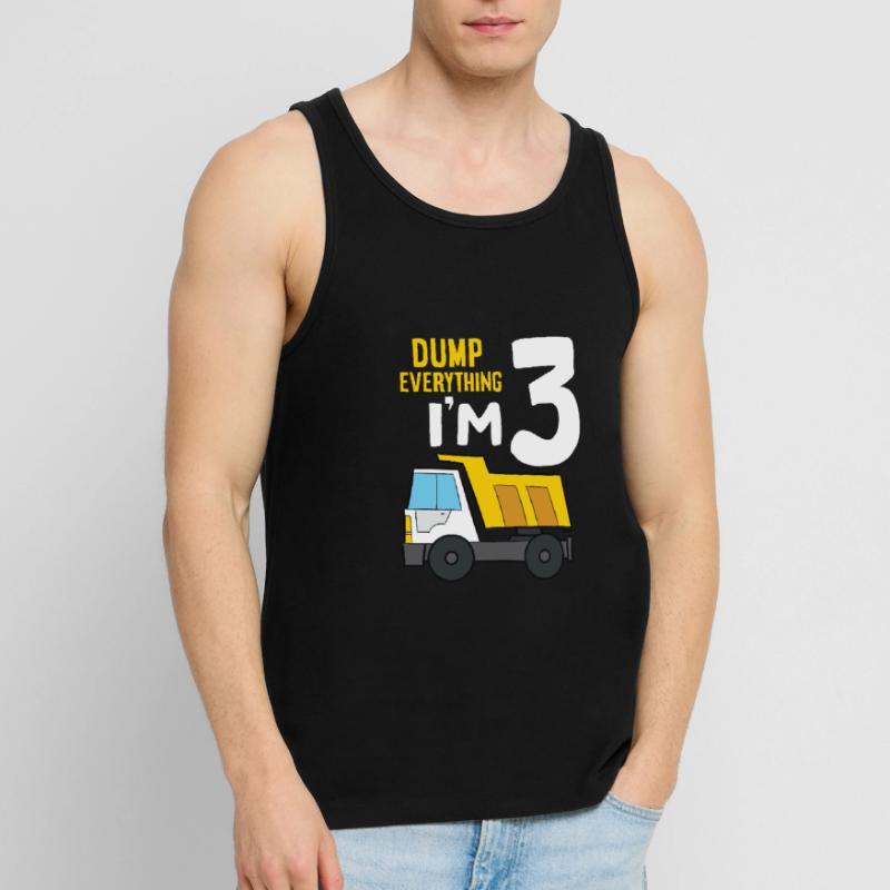 Dump Everything I’m 3 Birthday Construction 3rd Débardeur bio Premium Homme