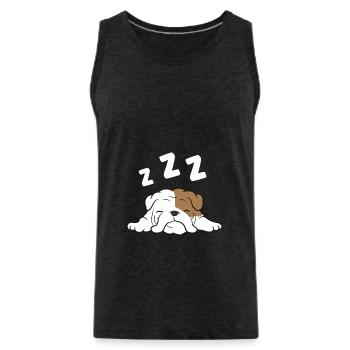 Deutsch Bulldog Sleeping Bulldog Pajama Funny - Débardeur bio Premium Homme - charbon - Devant - Alexander (188cm)