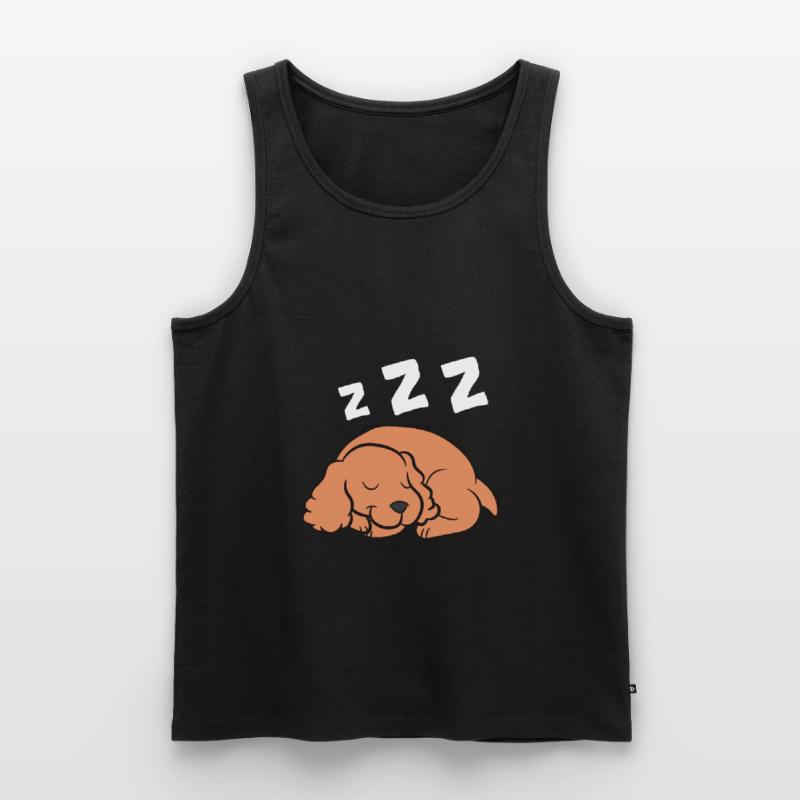 Cocker Spaniel Dog Sleeping Pajama Cocker Spaniel Men's Premium Organic Tank Top
