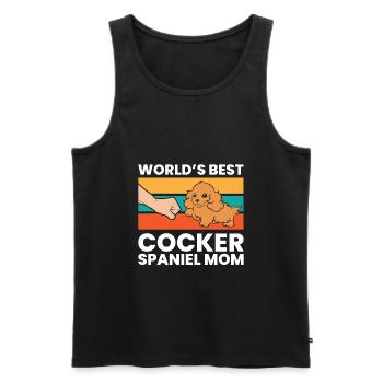 Funny Cocker Spaniel Lover Worlds Best Cocker - Men's Premium Organic Tank Top - black - Front - Michal (187cm)