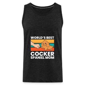 Meilleure maman Cocker Spaniel au monde - Débardeur bio Premium Homme - charbon - Devant - Alexander (188cm)
