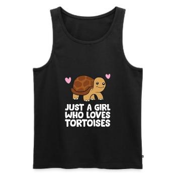 Just a Girl Who Loves Tortoises - Men's Premium Organic Tank Top - black - Front - Michal (187cm)