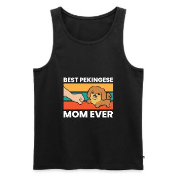 Best Pekingese Mom Ever - Männer Premium Bio Tank Top - Schwarz - Vorne - Michal (187cm)
