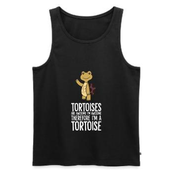 Tortoises Are Awesome. I'm Awesome Therefore I'm - Men's Premium Organic Tank Top - black - Front - Michal (187cm)
