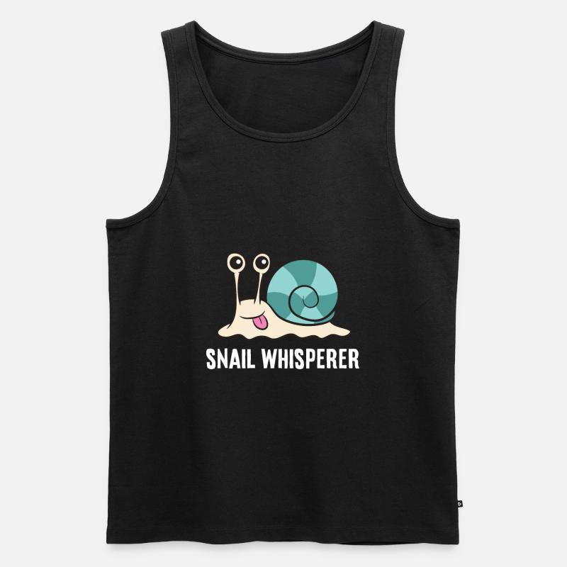 Snail Whisperer Love Snails - Men's Premium Organic Tank Top - black
