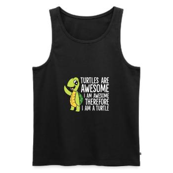 Turtles Are Awesome. I'm Awesome Therefore I'm a - Men's Premium Organic Tank Top - black - Front - Michal (187cm)