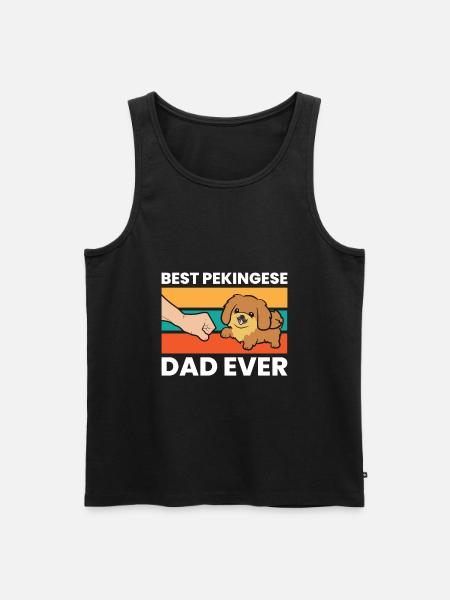 Best Pekingese Dad Ever - Men's Premium Organic Tank Top - black