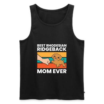 Best Rhodesian Ridgeback Mom Ever - Men's Premium Organic Tank Top - black - Front - AI Model Male 178 light (178cm)