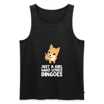 Just a Girl Who Loves Dingoes - Männer Premium Bio Tank Top - Schwarz - Vorne - AI Model Male 178 light (178cm)