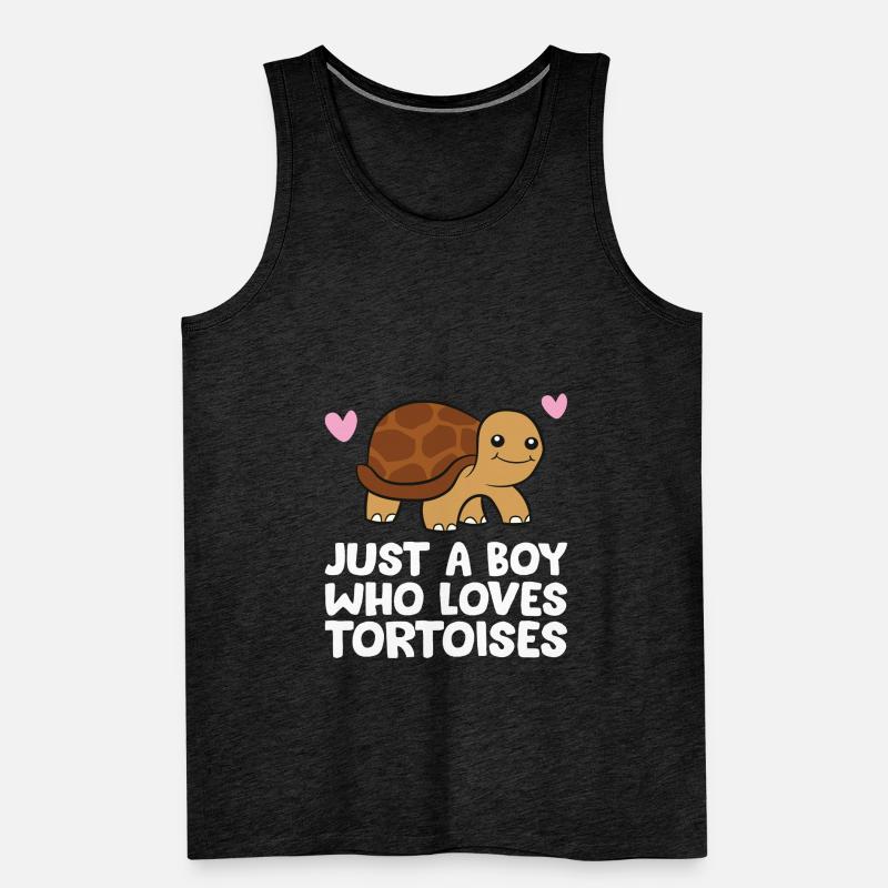 Nur ein Junge, der Schildkröten liebt Männer Premium Bio Tank Top