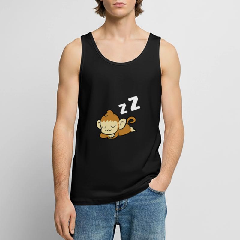 Sleeping Monkey Pyjama Lazy Monkey Men's Premium Organic Tank Top