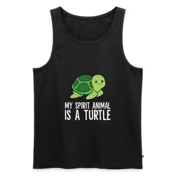 My Spirit Animal Is A Turtle Love Turtles - Men's Premium Organic Tank Top - black - Front - AI Model Male 178 light (178cm)