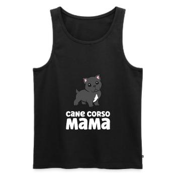 Cane Corso Mom Funny Cane Corso Dog - Men's Premium Organic Tank Top - black - Front - AI Model Male 178 light (178cm)