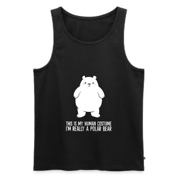 This Is My Human Costume I'm Really A Polar Bear - Men's Premium Organic Tank Top - black - Front - Michal (187cm)