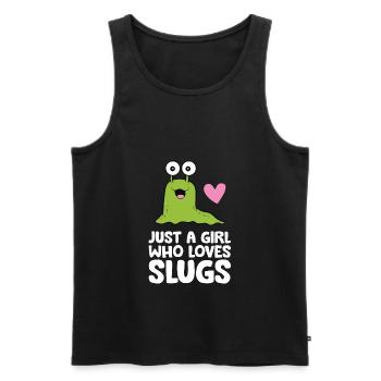 Just a Girl Who Loves Slugs - Men's Premium Organic Tank Top - black - Front - Michal (187cm)
