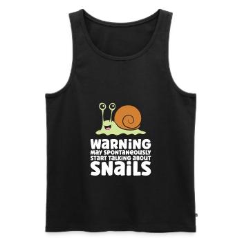 Avertissement d’escargot peut spontanément sur les escargots - Débardeur bio Premium Homme - noir - Devant - Michal (187cm)