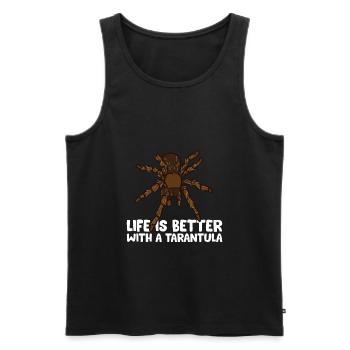 Life Is Better With Tarantulas Cute Tarantula - Männer Premium Bio Tank Top - Schwarz - Vorne - AI Model Male 178 light (178cm)