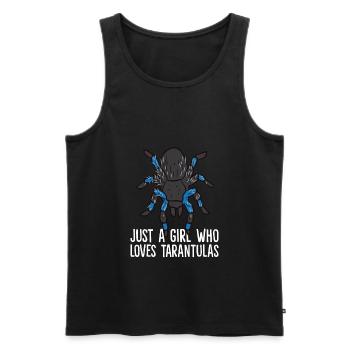 Just a Girl Who Loves Tarantulas - Männer Premium Bio Tank Top - Schwarz - Vorne - AI Model Male 178 light (178cm)