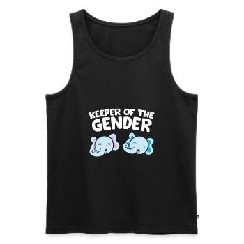 Keeper Of The Gender Pregnancy Gender Reveal - Männer Premium Bio Tank Top - Schwarz - Vorne - AI Model Male 178 light (178cm)