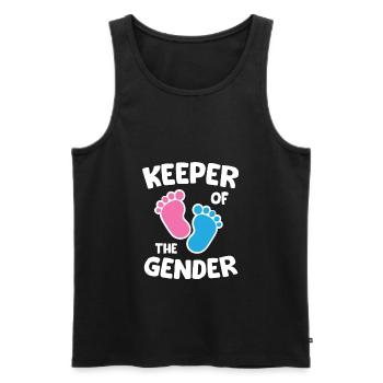 Keeper Of The Gender Pregnancy Gender Reveal - Männer Premium Bio Tank Top - Schwarz - Vorne - AI Model Male 178 light (178cm)