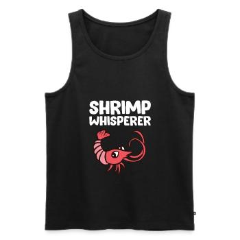 Shrimp Whisperer Seafood Love Shrimps - Männer Premium Bio Tank Top - Schwarz - Vorne - AI Model Male 178 light (178cm)