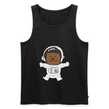 Otter Space Lustiges Otter Raumfahrt Otter - Männer Premium Bio Tank Top - Schwarz - Vorne - AI Model Male 178 light (178cm)