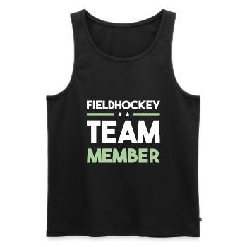 Équipe de hockey sur gazon - Débardeur bio Premium Homme - noir - Devant - Michal (187cm)