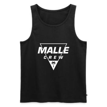 Malle Crew - Men's Premium Organic Tank Top - black - Front - Michal (187cm)