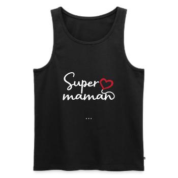 Super maman personnalisés - Débardeur bio Premium Homme - noir - Devant - Michal (187cm)