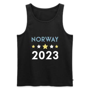 Norway 2023 Krone - Männer Premium Bio Tank Top - Schwarz - Vorne - Michal (187cm)
