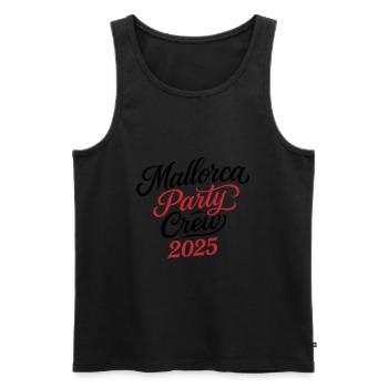 Majorque Party Crew 2025 (Garantie du prix le plus bas) - Débardeur bio Premium Homme - noir - Devant - Michal (187cm)
