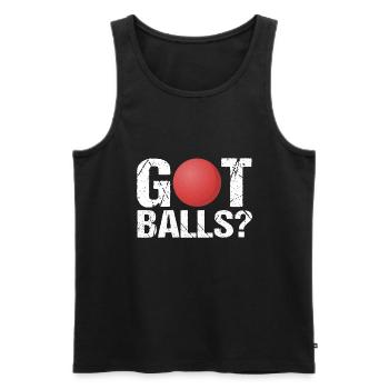 Dodgeball for Dodgeball Player and Gaga Ball - Men's Premium Organic Tank Top - black - Front - Michal (187cm)