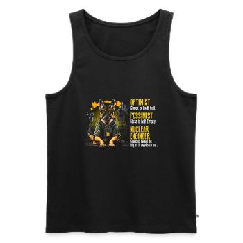 Kernenergie Spruch für Kernenergie - Männer Premium Bio Tank Top - Schwarz - Vorne - Michal (187cm)