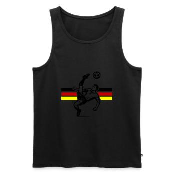 Coup de pied aérien de football Allemagne - Débardeur bio Premium Homme - noir - Devant - AI Model Male 178 light (178cm)