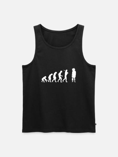 Neanderthal Cavemen Gift Evolution - Men's Premium Organic Tank Top - black