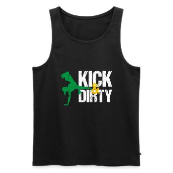 Capoeira for Mixed Martial Arts and Kickboxing - Men's Premium Organic Tank Top - black - Front - AI Model Male 178 light (178cm)