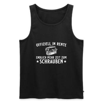 Rente Abschied Kfz Mechaniker Rentner - Männer Premium Bio Tank Top - Schwarz - Vorne - Michal (187cm)